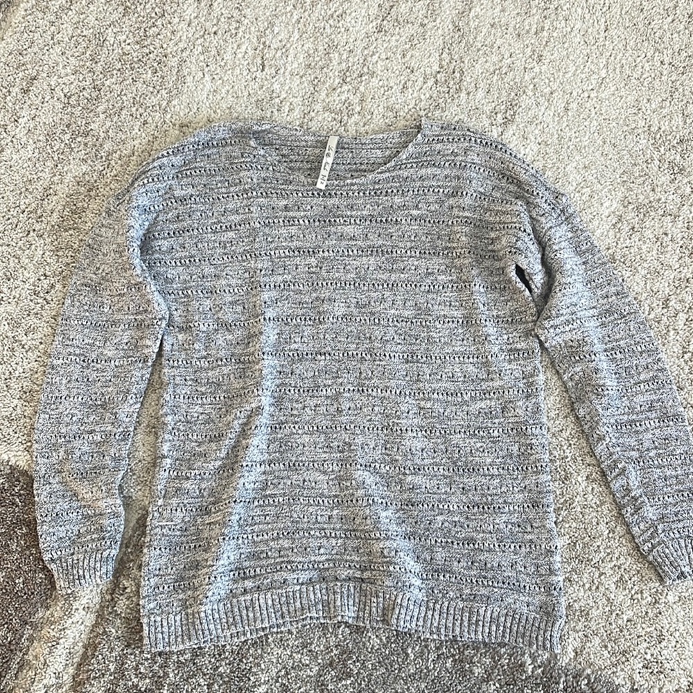 Grey knit sweater